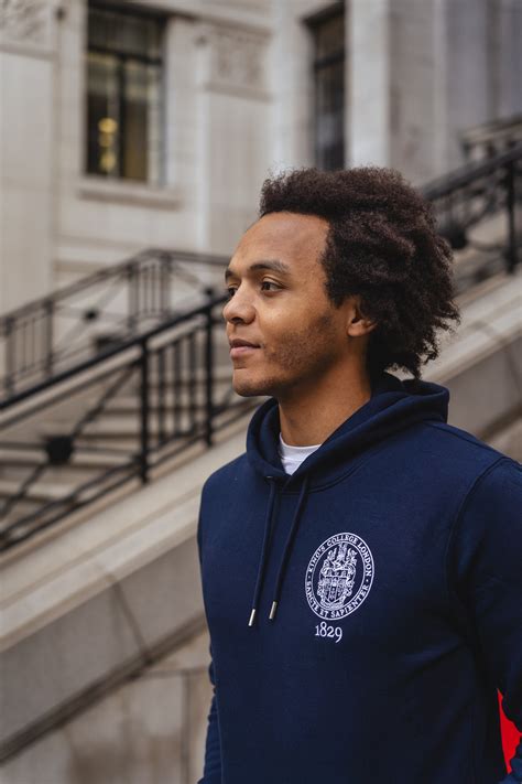 King's College London Stitched Hoodie in Navy – The Union Shop