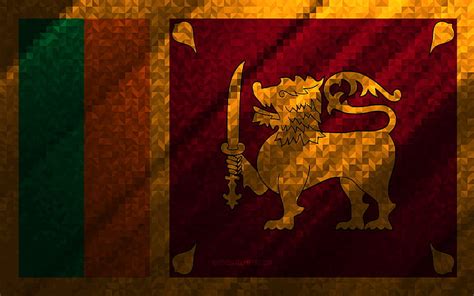 Flag of Sri Lanka, multicolored abstraction, Sri Lanka mosaic flag, Sri Lanka, HD wallpaper | Peakpx