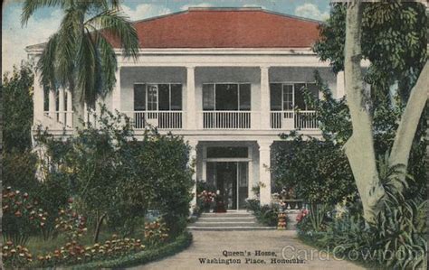 Queen's Home, Washington Place Honolulu, HI Postcard