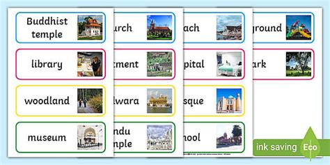 Special Places in the Community Word Cards (teacher made)