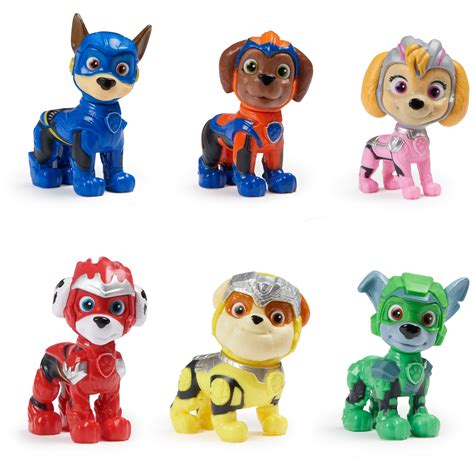 PAW Patrol: The Mighty Movie, 6 -Piece Toy Figure Pack, for Kids Ages 3 ...