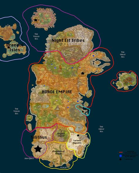 New Political map of Kalimdor by GeneralHelghast on DeviantArt