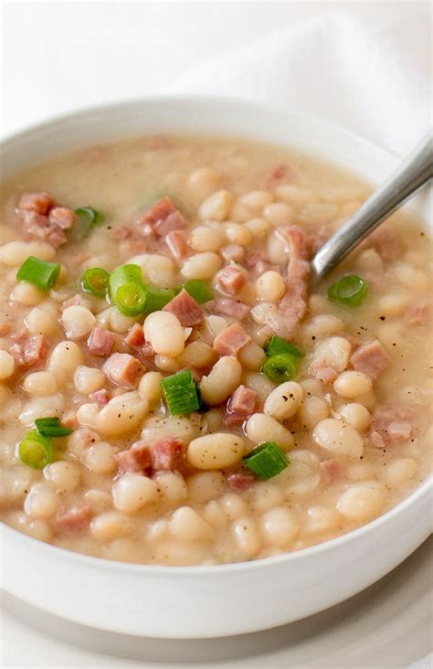 Navy Bean Soup and Ham | Recipe | Bean soup recipes, Ham and bean soup, Navy bean soup