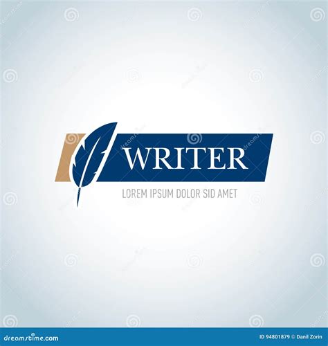 Bee Writer Logo Design Vector Illustration | CartoonDealer.com #89784500