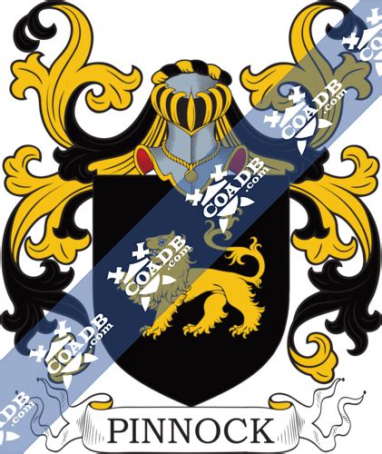 Pinnock Family Crest, Coat of Arms and Name History