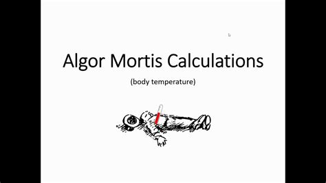 Algor Mortis - intro calculation examples - YouTube