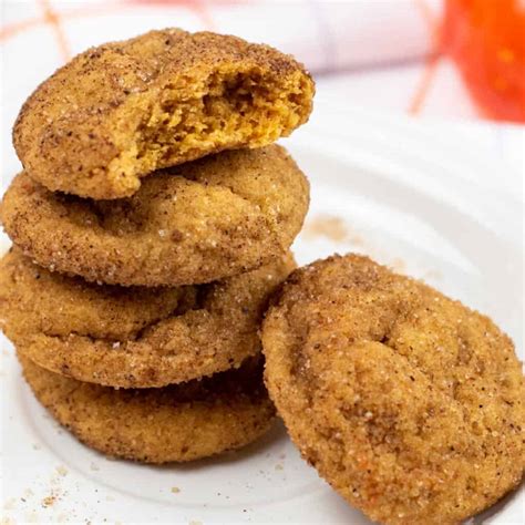 Pumpkin Snickerdoodle Cookies - Far From Normal