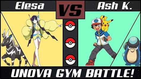 Unova Gym Battle #4: ASH vs. ELESA (Pokémon Sun/Moon) - YouTube