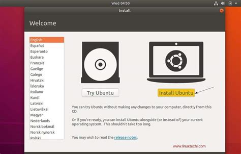 Ubuntu 18.04 LTS Desktop Installation Guide with Screenshots