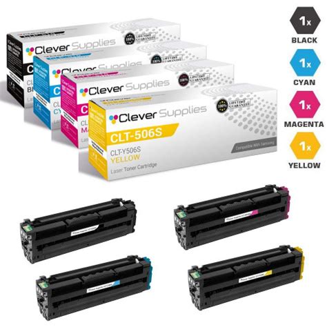 Compatible Samsung CLX-6260 Laser Toner Cartridges 4 Color Set - Clever ...