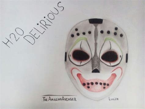 H20 Delirious mask design drawing/art | H2O Delirious Amino