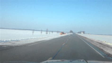 IL State Snow plow in ditch - YouTube