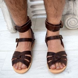 Brown Men Sandals With High Quality Genuine Leather and Free Expedited Shipping. - Etsy