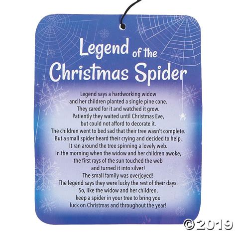 Legend of the Spider Christmas Ornaments with Card - 12 Pc ...