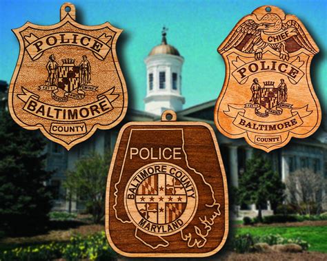 Wooden Baltimore County Police Badge or Shoulder Patch Hanging - Etsy