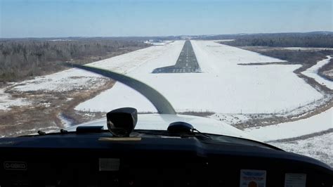 Landing at Peterborough Airport runway 09 - YouTube