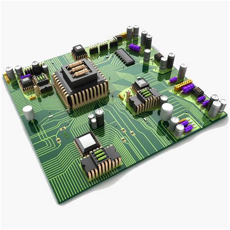 circuit board city 3d model