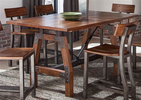 Homelegance Holverson Counter Height Dining Set - Rustic Brown 1715-CNT ...