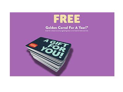 🍽️ Free Golden Corral for a Year Sweepstakes 🍽️