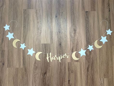 Moon and Stars Topper and Garland - Etsy