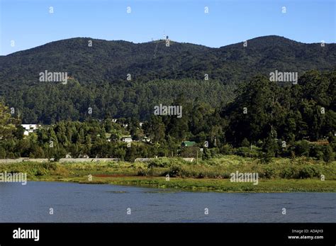 Nuwara Eliya hill station the Pidurutalagala mountain the highest peak of the country Stock ...