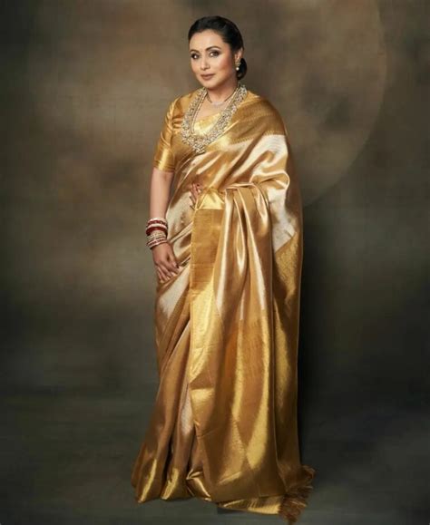 Draped In Silk And Gold, Rani Mukerji Looks like Queen In Sarees | IWMBuzz