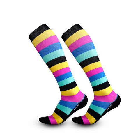 Rainbow colorful compression knee socks - Icompressionsocks