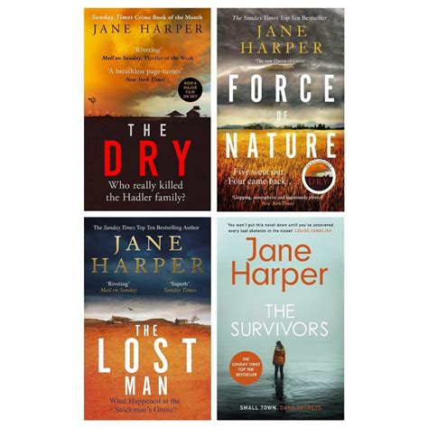 Jane Harper Collection 4 Books Set (The Lost Man, Force of Nature, The