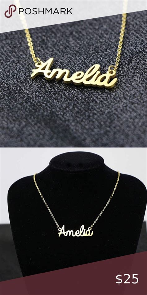 Amelia Name Necklace ~ Custom Necklaces made to order. ~ Unique name necklace is perfect for ...