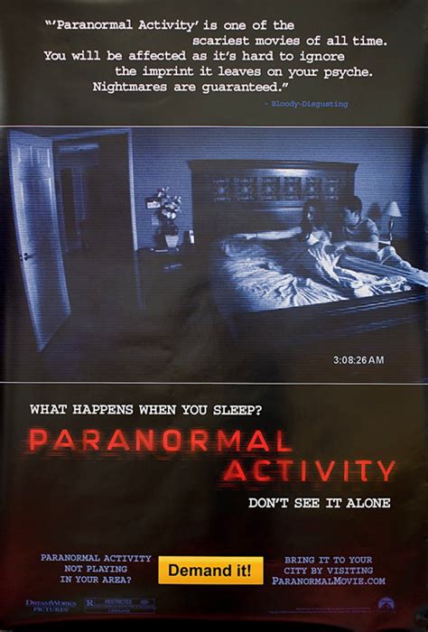 Paranormal Activity Original 2009 U.S. One Sheet Movie Poster - Posteritati Movie Poster Gallery