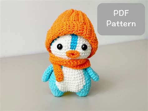 Crochet PDF Pattern Crochet Penguin With Beanie Hat Easy - Etsy