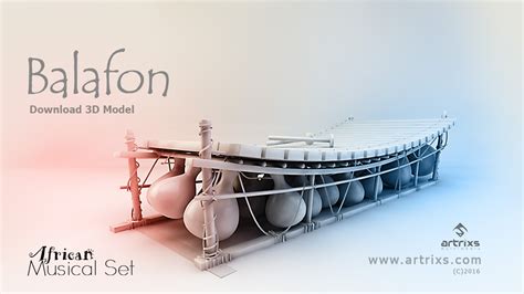 3d Balafon Percussion Model