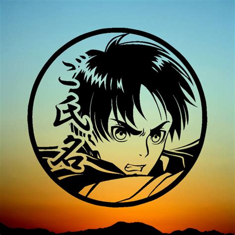 Eren Decal Sticker Attack on Titan Anime Decal Sticker | Etsy