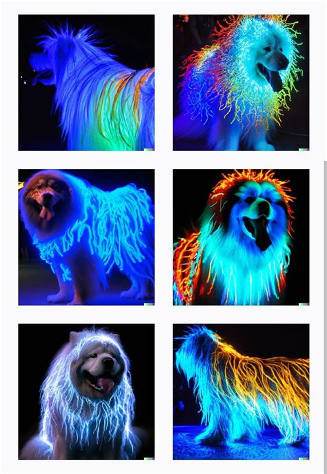 A giant dog with fiber optic fur : r/dalle2