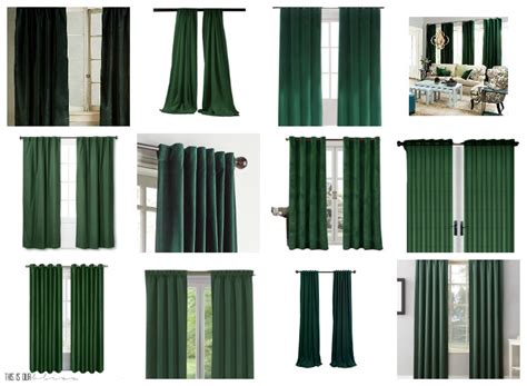 Ten Drop-Dead Gorgeous Dark Green Drapes | This is our Bliss