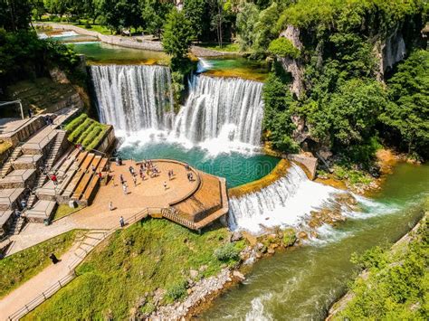 Jajce Waterfall in Bosnia and Herzegovina, Europe. Editorial Image ...