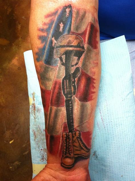 military memorial forearm tattoo by david meek tattoos tucson arizona ...