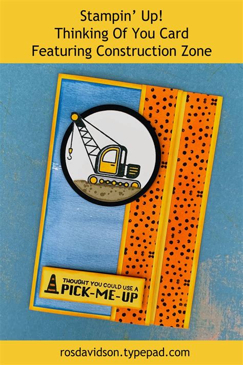 Stampin' Up! Construction Zone Azure Afternoon Thinking of You Card in ...
