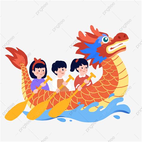 Dragon Boat Festival Clipart Hd PNG, Dragon Boat Festival Children ...