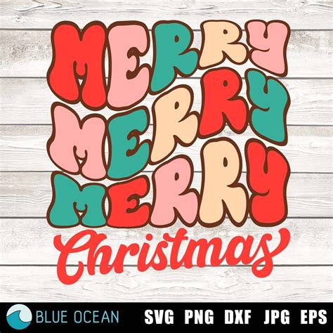 Merry Merry Merry Christmas SVG, Merry Christmas SVG, Christmas Vibes ...