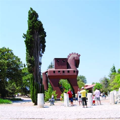 The Archaeological Site of Ancient Troy, Hişarlik, Turkey, view from ...