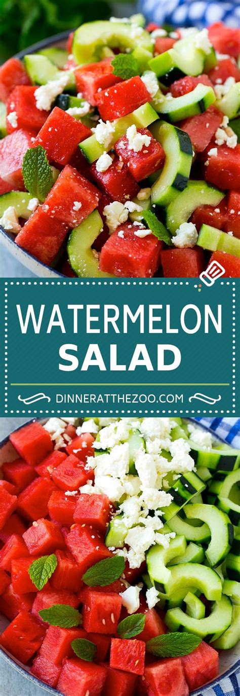 Watermelon Salad Recipe | Watermelon Feta Salad | Watermelon Cucumber Salad #watermelon # ...