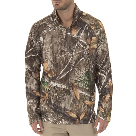 Realtree & Mossy Oak Men's Fleece Performance Camo 1/4 Zip Jacket - Walmart.com