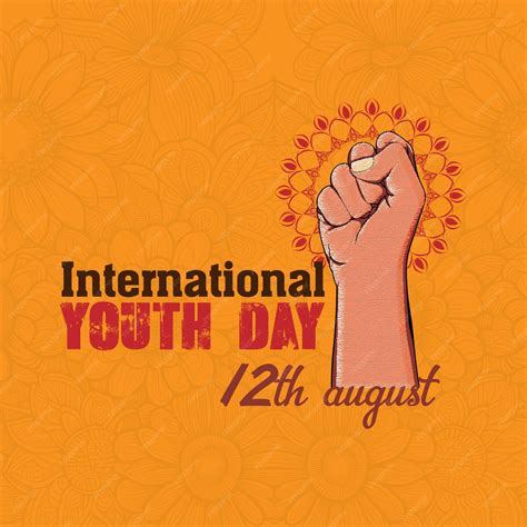 Premium Vector | International youth day poster design