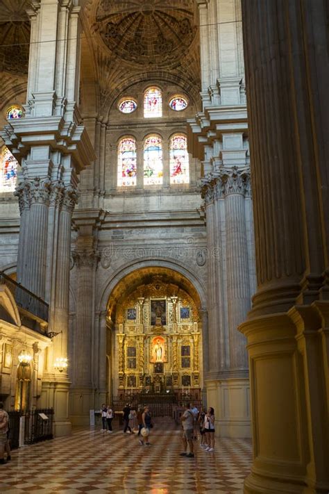 Interior Of The Cathedral In Malaga, Spain Editorial Image - Image of ...