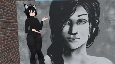 I Painted a Lady in VRChat. (World is "Just Graffiti") : r/VRchat