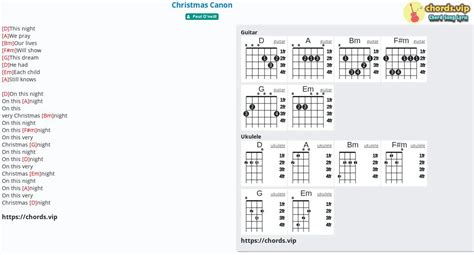 Chord: Christmas Canon - tab, song lyric, sheet, guitar, ukulele | chords.vip