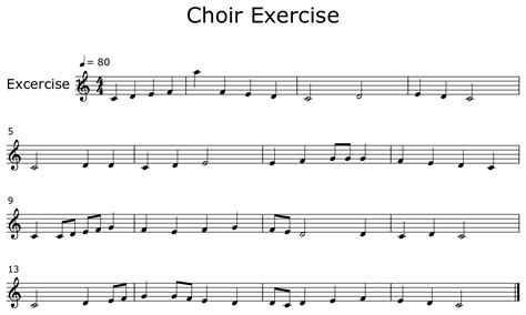 Choir Exercise - Sheet music for Piano