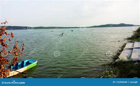 View of Rawal Lake`s Boating in Evening Stock Photo - Image of rawal, lakepeople: 116392640