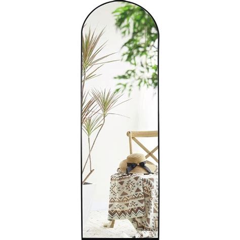 Hamilton Hills 18" X 58" Arched Full Length Mirror - Black : Target